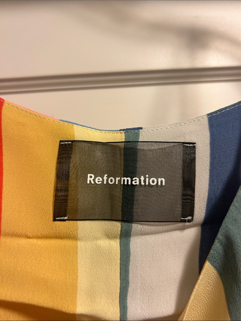 Reformation Striped Starburst Rainbow Color Lindsay Dress - Size 8, NWOT - Picture 2 of 5